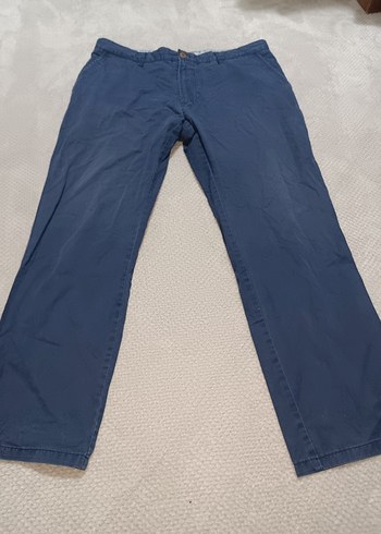 Erkek Gri Mavi Kemerli Denim Pantolon - Görsel 2