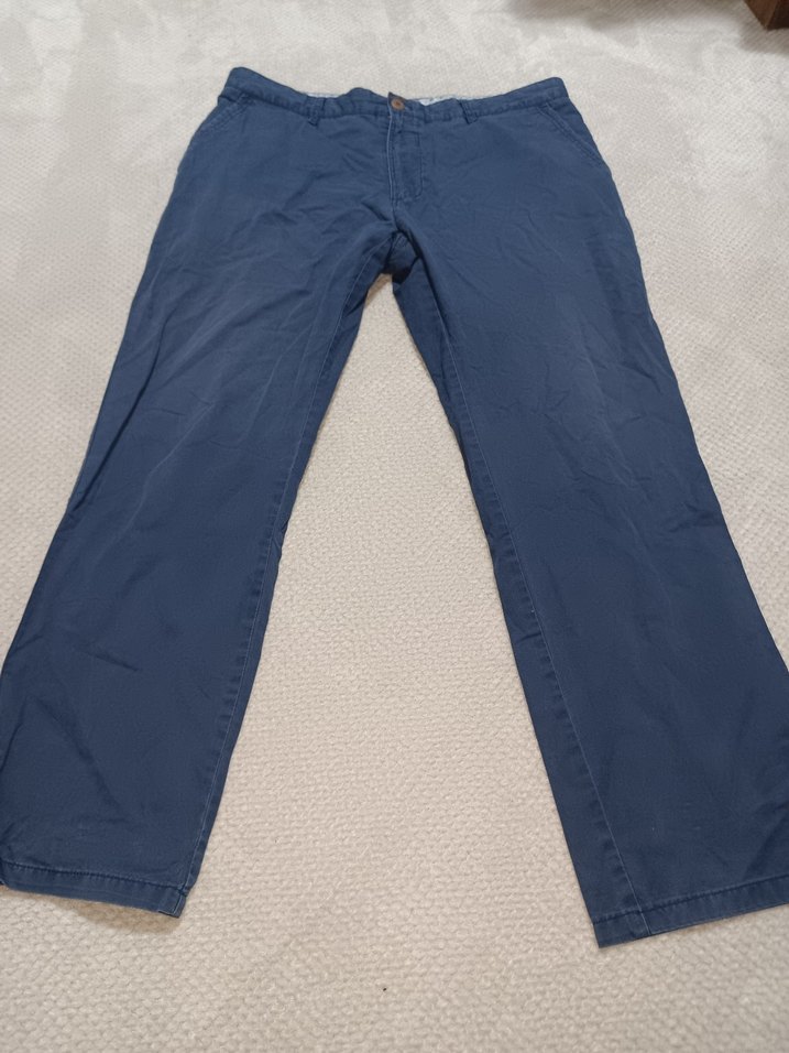 Erkek Gri Mavi Kemerli Denim Pantolon - Görsel 3