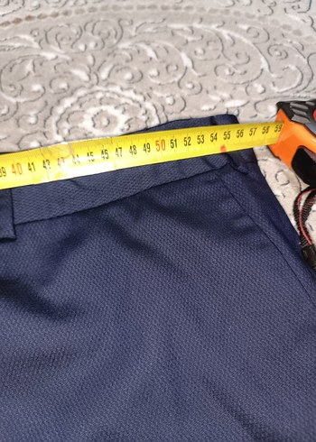 Lacivert Parlak Pliseli Erkek Ofis Pantolonu - Görsel 5