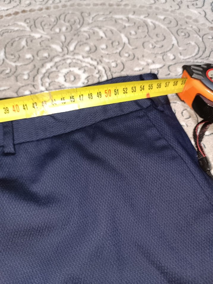 Lacivert Parlak Pliseli Erkek Ofis Pantolonu - Görsel 5