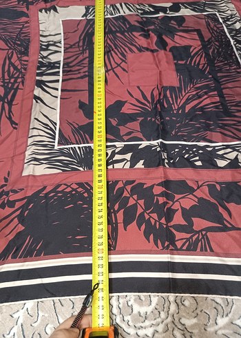 Bordo Bohem Desenli Kadın eşarp - Görsel 6