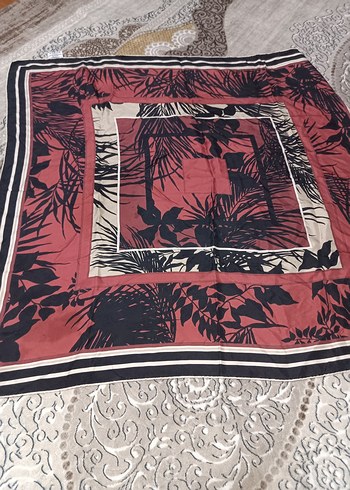 Bordo Bohem Desenli Kadın eşarp - Görsel 7