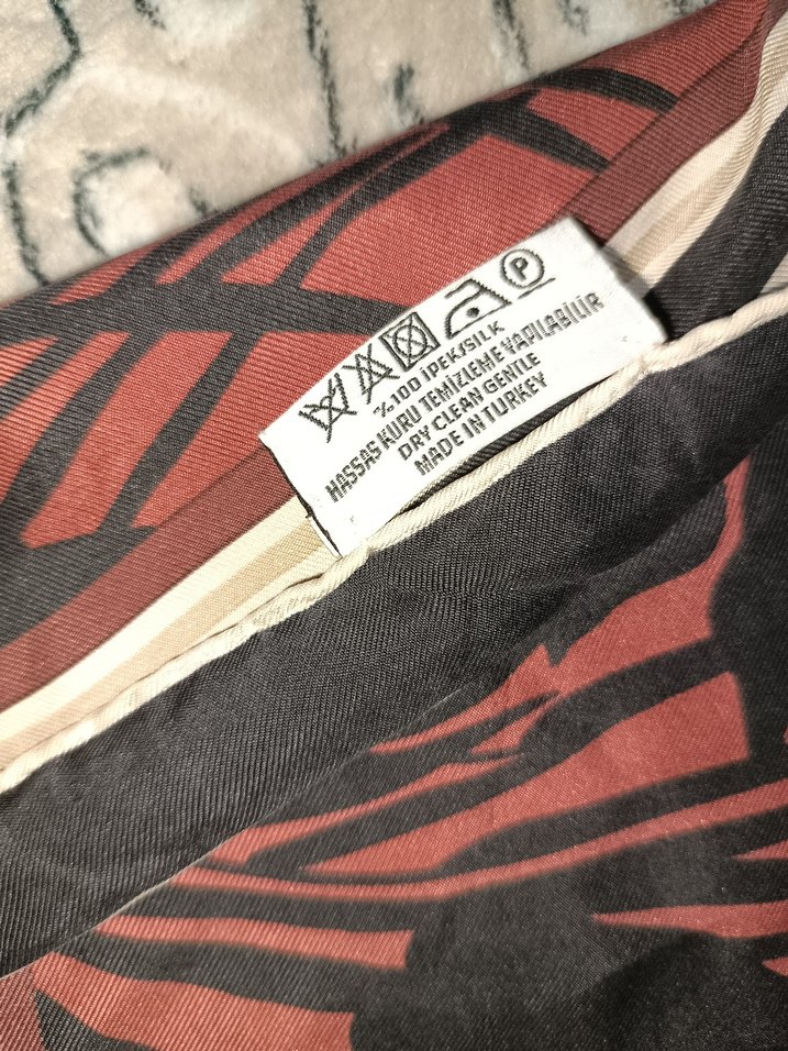 Bordo Bohem Desenli Kadın eşarp - Görsel 3