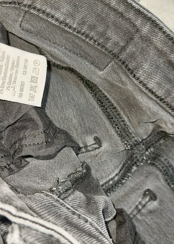 Gri Bağlama Desenli Regular Fit Erkek Kot Pantolon - Görsel 2