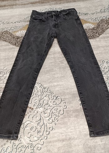 Gri Bağlama Desenli Regular Fit Erkek Kot Pantolon - Görsel 6