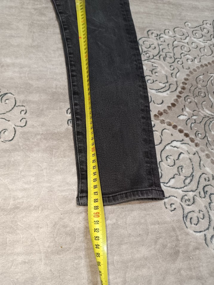 Gri Bağlama Desenli Regular Fit Erkek Kot Pantolon - Görsel 5