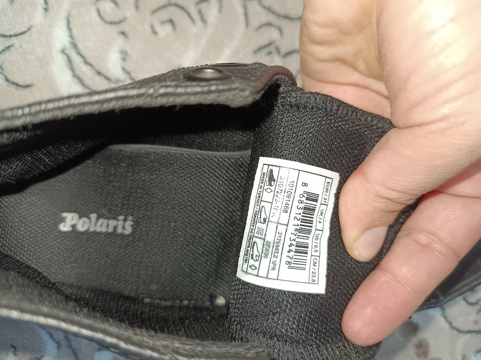 Siyah Deri Bağcıklı  Topuklu Spor Ayakkabı - Görsel 4