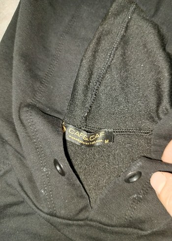 Siyah Dantelli Kadın Sweatshirt - Görsel 2