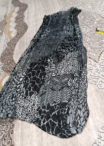 Bohem Siyah Gri Kadın Şal - Görsel 5