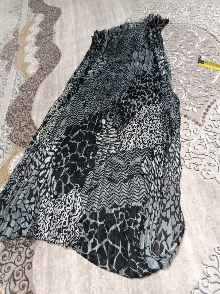 Bohem Siyah Gri Kadın Şal - Görsel 5