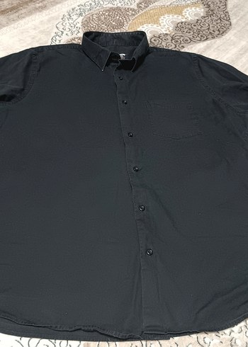 Siyah Denim Erkek Gömlek Uzun Kollu - Görsel 2