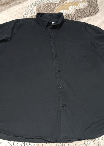 Siyah Denim Erkek Gömlek Uzun Kollu - Görsel 3