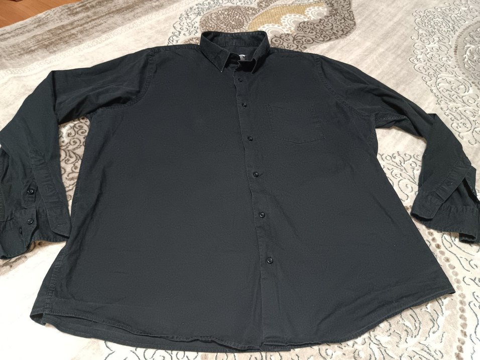 Siyah Denim Erkek Gömlek Uzun Kollu - Görsel 3