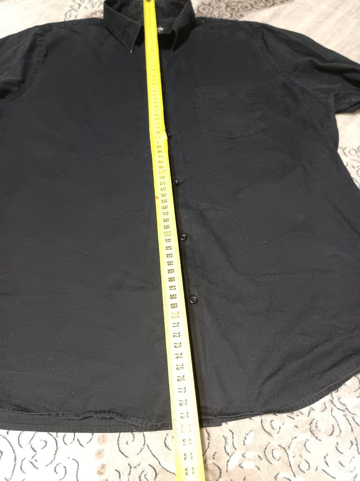 Siyah Denim Erkek Gömlek Uzun Kollu - Görsel 4