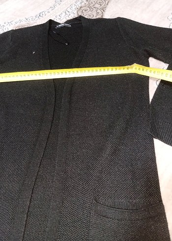 Kadın Siyah Uzun Triko Hırka - Görsel 3