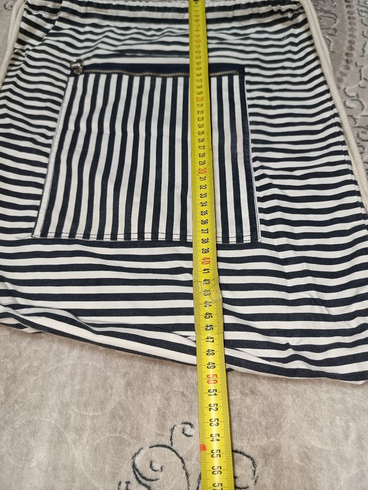 Beyaz Zebra Desenli Kadın Sırt Çantası - Görsel 4