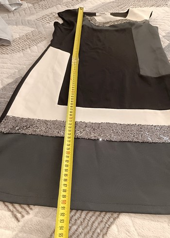 xl Beden Gri Desenli Midi Kadın Elbise