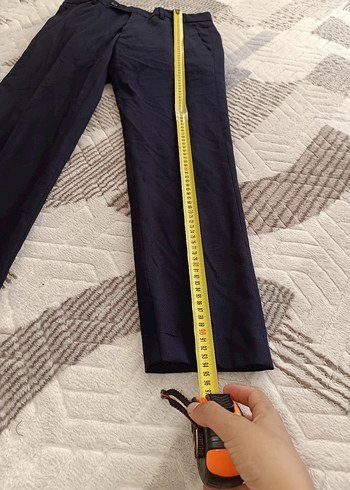 46 Beden Lacivert Regular Fit Pilili Erkek Pantolon