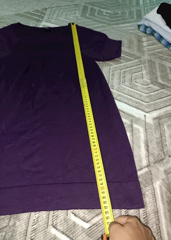 m Beden Mor Salaş Hamile Midi Tunik