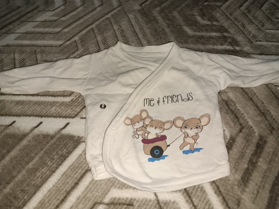 Bebek Erkek Uzun Kollu Beyaz Pamuklu Body - Görsel 2