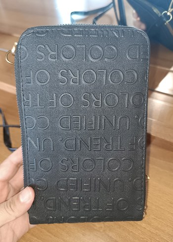 Diğer Siyah Deri Fermuarlı Kadın Çapraz Çanta