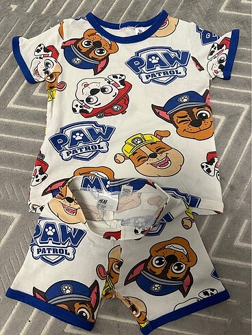 4 Yaş Beden beyaz Renk Pijama takımı