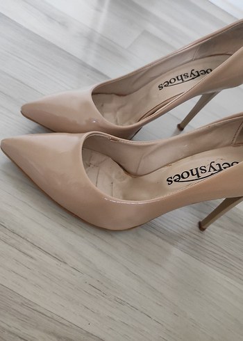 40 Beden ten rengi Renk Bej Stiletto Topuklu Kadın Ayakkabı