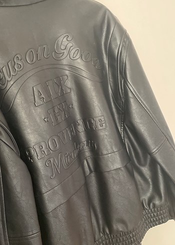 Kadın Siyah Biker Deri Ceket - Görsel 4