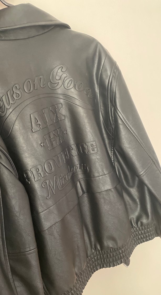 Kadın Siyah Biker Deri Ceket - Görsel 4