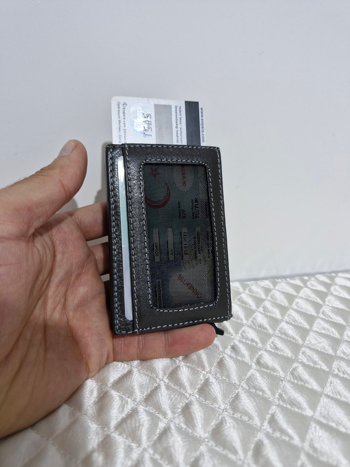 deri mekanizmali kartlık/ cüzdan - Görsel 2