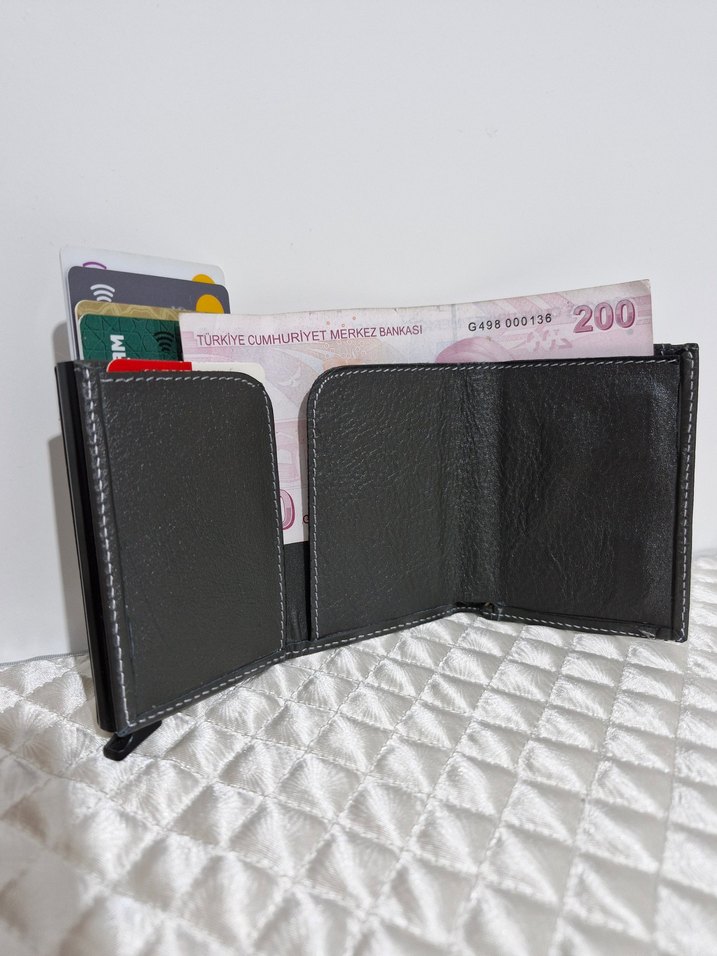 deri mekanizmali kartlık/ cüzdan - Görsel 3