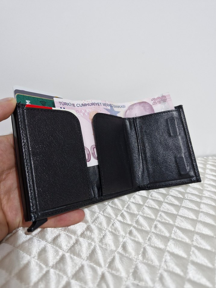 deri mekanizmali kartlık / Cüzdan - Görsel 4