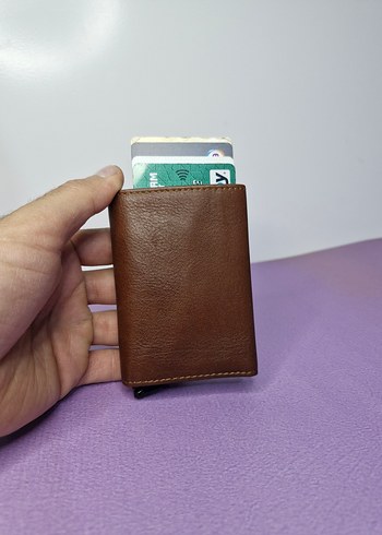 Hakiki Deri Mekanizmalı Kartlık - Görsel 2