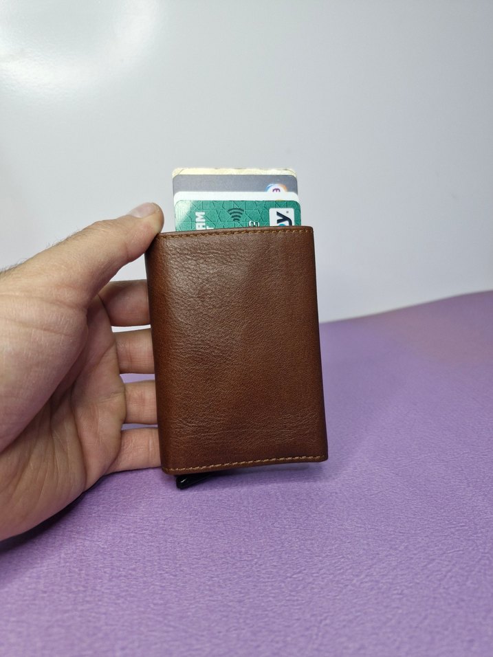 Hakiki Deri Mekanizmalı Kartlık - Görsel 2