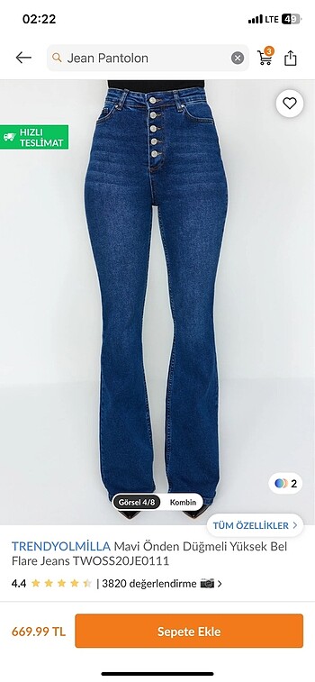 xs Beden Trendyolmilla flare paça pantolon