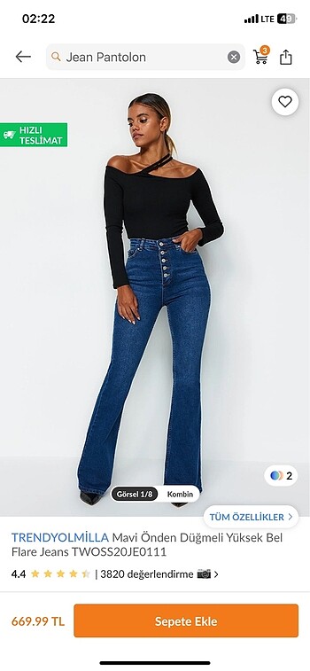Trendyolmilla flare paça pantolon