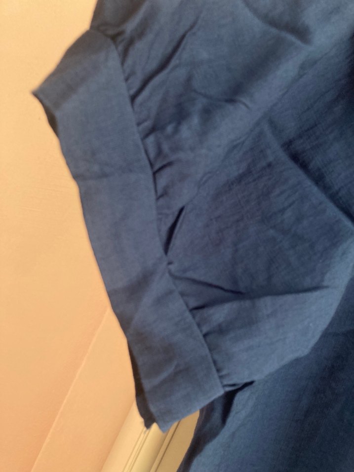 Nakışlı Mavi Bohem Kadın Bluz - Görsel 4