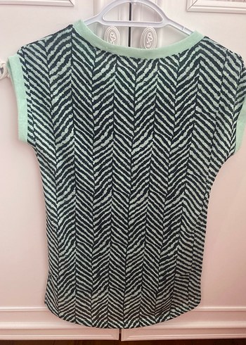 Kız Çocuk Yeşil Baskılı Kısa Kollu Tişört - Görsel 2