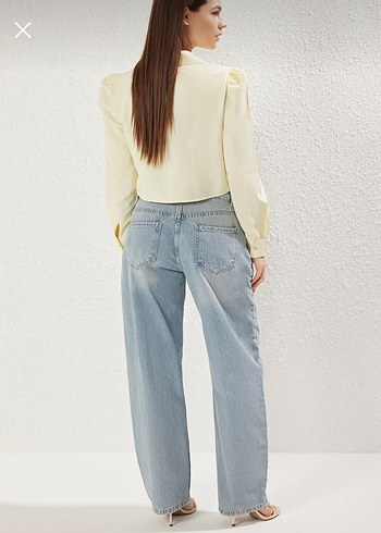 Mavi baggy jean - Görsel 3