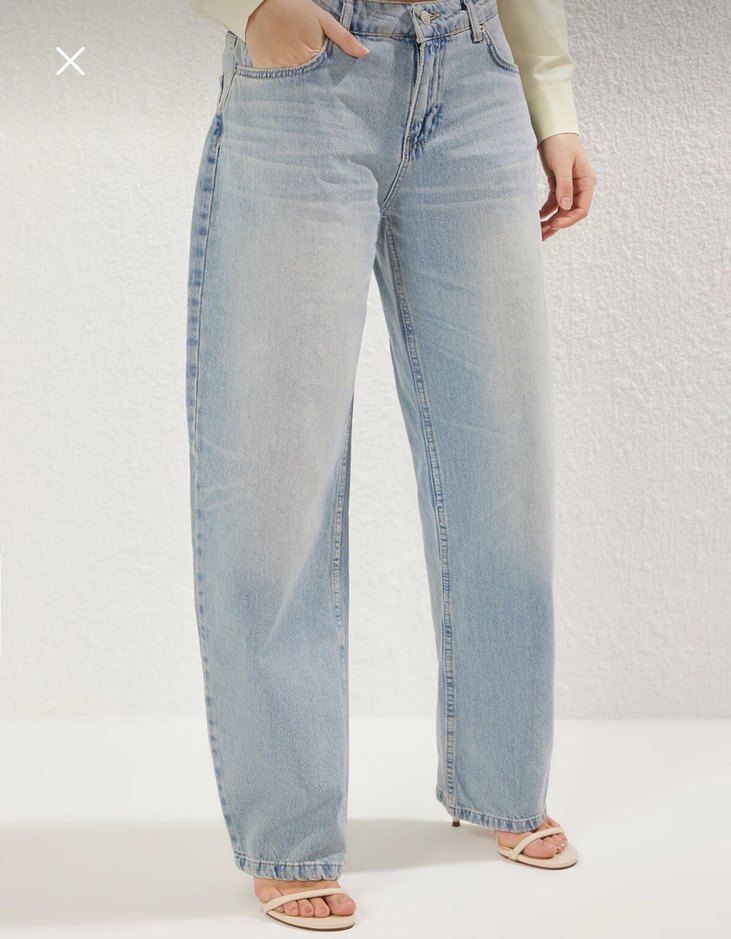 Mavi baggy jean - Görsel 5