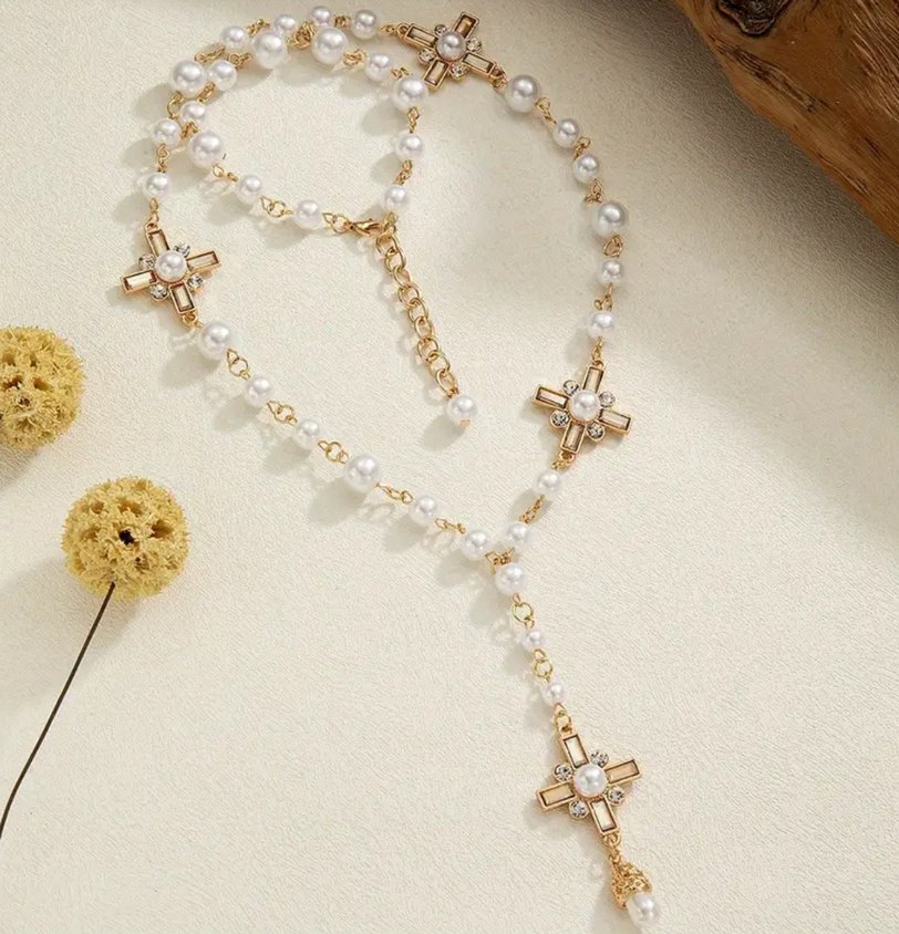 Vintage incili y kolye - Görsel 2