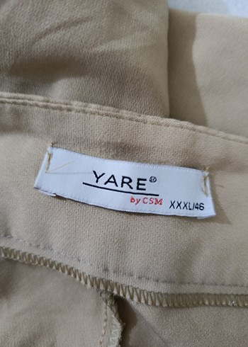 46 Beden ten rengi Renk Bej Kadın Kumaş Pantolon Uzun Kesim