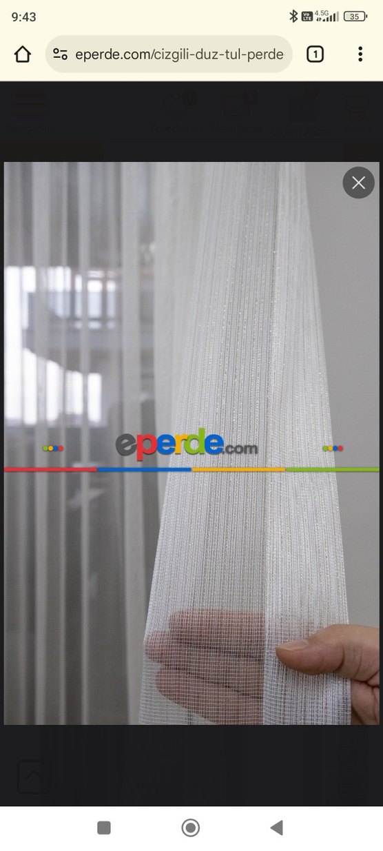 Beyaz Baskılı Modern Tül Perde - Görsel 2