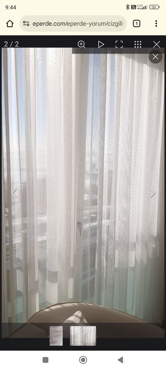 Beyaz Baskılı Modern Tül Perde - Görsel 4