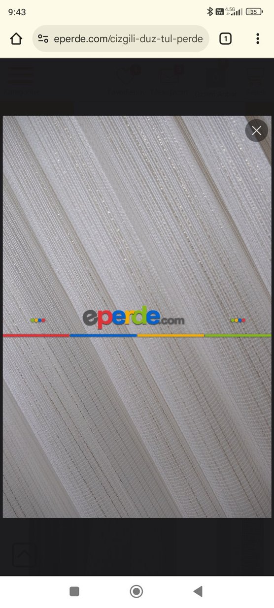 Beyaz Baskılı Modern Tül Perde - Görsel 5