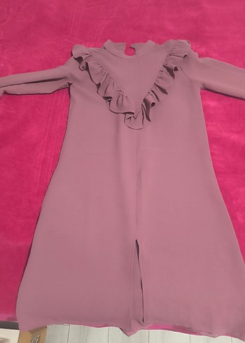 fırfırlı yakalı tunik+ pantolon - Görsel 4