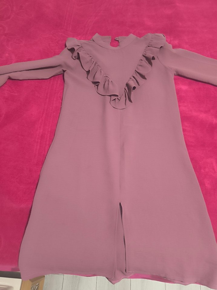 fırfırlı yakalı tunik+ pantolon - Görsel 4