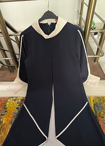 Lacivert şık tunik  - Görsel 2