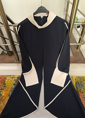 Lacivert şık tunik  - Görsel 4