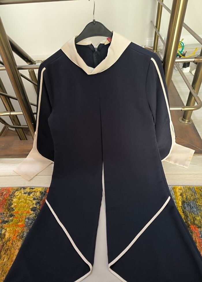 Lacivert şık tunik  - Görsel 2